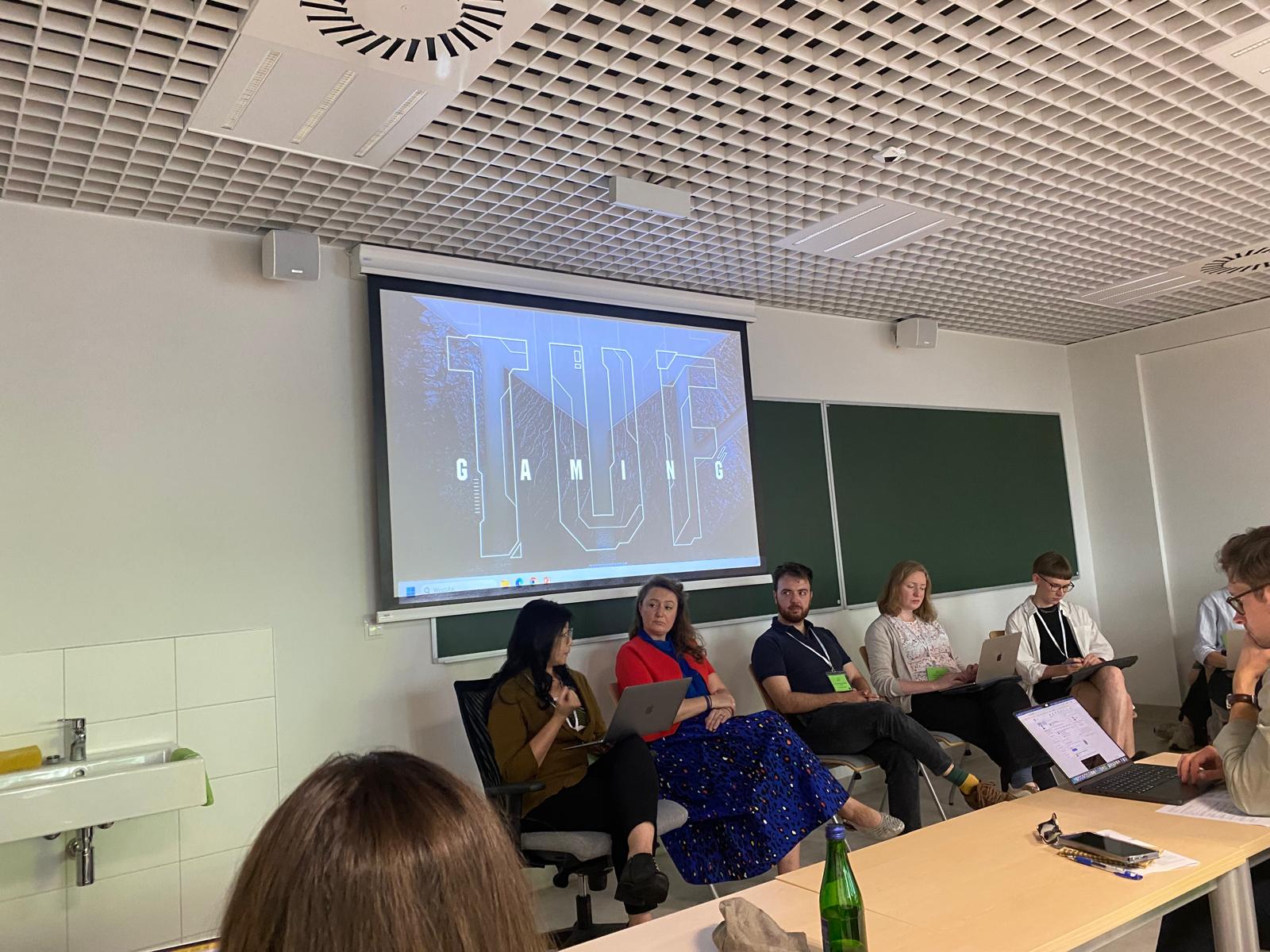 Panellists seated at the front of the room during the Democracy on the Edge session at EASST 2026